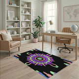 Geometric Modern Vibrant Starburst Geometric Area Rug