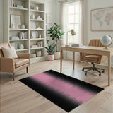 Modern Pink Black Halftone Gradient Area Rug