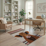 Shaggy Highland Cow Woven Area Rug