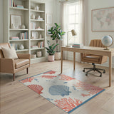 Coral Reef Sea Life Coastal Area Rug