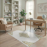 Elegant Gold Medallion Persian Area Rug