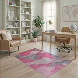Abstract Area Pink Pink Abstract Wave Area Rug