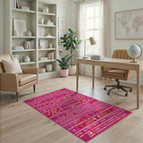 Playful Pink Hearts Pink Area Rug