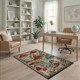 Whimsical Red Mushroom Garden Tufted Rug