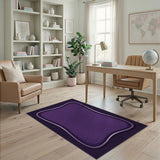 Purple Abstract Area Rug