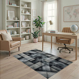 Geometric Concrete Grey Area Rug