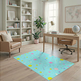 Blue Sprinkle Confetti Kids Area Rug