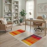 Vibrant Multi-Color Geometric Grid Geometric Modern Area Rug