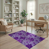 Purple Purple Floral Vintage Area Rug