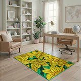 Yellow Vibrant Yellow Sunflower Area Rug