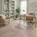 Pink Agate Wave Abstract Area Rug