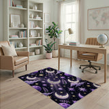 Adorable Smiling Moon Night Sky Rug