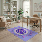 Boho Chic Purple Mandala Area Rug