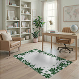 Evergreen Holly Snowflake Border Rug