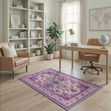 Purple Floral Persian Purple Area Rug