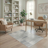Modern Grey Abstract Geometric Geometric Modern Area Rug