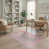 Blush Pink Floral Vintage No. 7 Area Rug