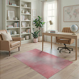 Distressed Blush Pink Ombre Area Rug