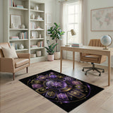 Mystic Purple Crystal Star Area Rug