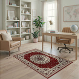 Traditional Persian Elegant Red Persian Medallion Area Rug