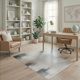 Grey Sweeping Grey Abstract Area Rug