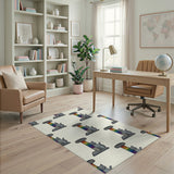 Rainbow Cat Post Kids Area Rug
