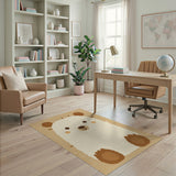 Cute Cartoon Polar Bear Kids Area Rug