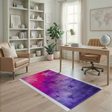 Dreamy Pink to Purple Starry Gradient Area Rug