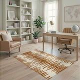 Brown Abstract Bar Area Rug