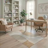 Modern Beige Abstract Organic Shapes Area Rug
