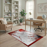 Cherry Blossom Red Sun Area Rug