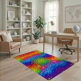 Rainbow Heart Kids Washable Area Rug
