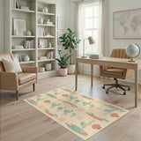 Coastal Beach Surfboard Washable Area Rug