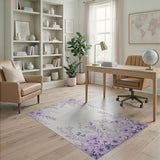Purple Floral Cascade Vintage Rug