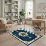 Celestial Compass Vintage Area Rug