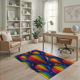 Rainbow Hot Air Balloon Area Rug