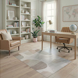 Beige and Neutral Abstract Area Abstract Organic Shapes Beige Area Rug