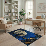 Moonlit Pine Tree Full Moon Night Rug