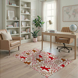 Whimsical Gingerbread Cartoon Area Rug