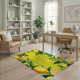 Fruit Pattern Vibrant Lemon Fruit Pattern Area Rug