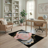 Pink Geode Abstract Area Rug