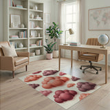 Puffy Cloud Area Rug in Whimsical Pinks