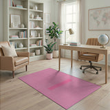Vibrant Pink Grid Checkered Area Rug
