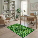 Lucky Shamrock Green Floral Vintage Area Rug