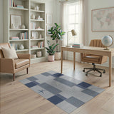 Coastal Beach Navy Starfish Coastal Area Rug