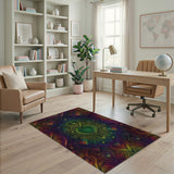 Rainbow Heart Swirl Area Rug
