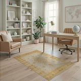 Vintage Gold Medallion Persian Area Rug