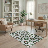 Festive Holly Wreath Pattern Area Rug