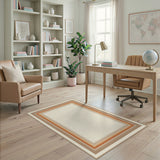 Earth Tone Concentric Border Rug