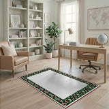 Green Heritage Tribal Border Area Rug